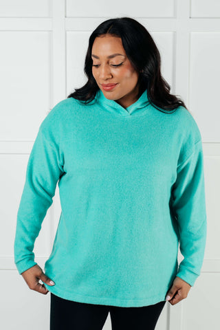 Basically My Favorite Hooded Pullover in Turquoise - 1985 the VAULT Boutique