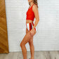Bermuda Snap Up Swim Top in Red