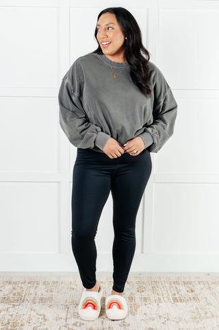 Beyond the Basics Pullover in Ash Black - 1985 the VAULT Boutique