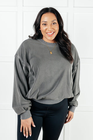 Beyond the Basics Pullover in Ash Black - 1985 the VAULT Boutique