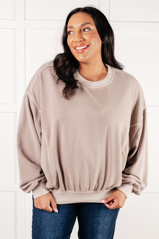 Beyond the Basics Pullover in Ash Mocha - 1985 the VAULT Boutique