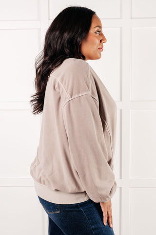 Beyond the Basics Pullover in Ash Mocha - 1985 the VAULT Boutique