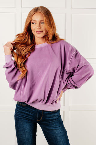 Beyond the Basics Pullover in Violet - 1985 the VAULT Boutique