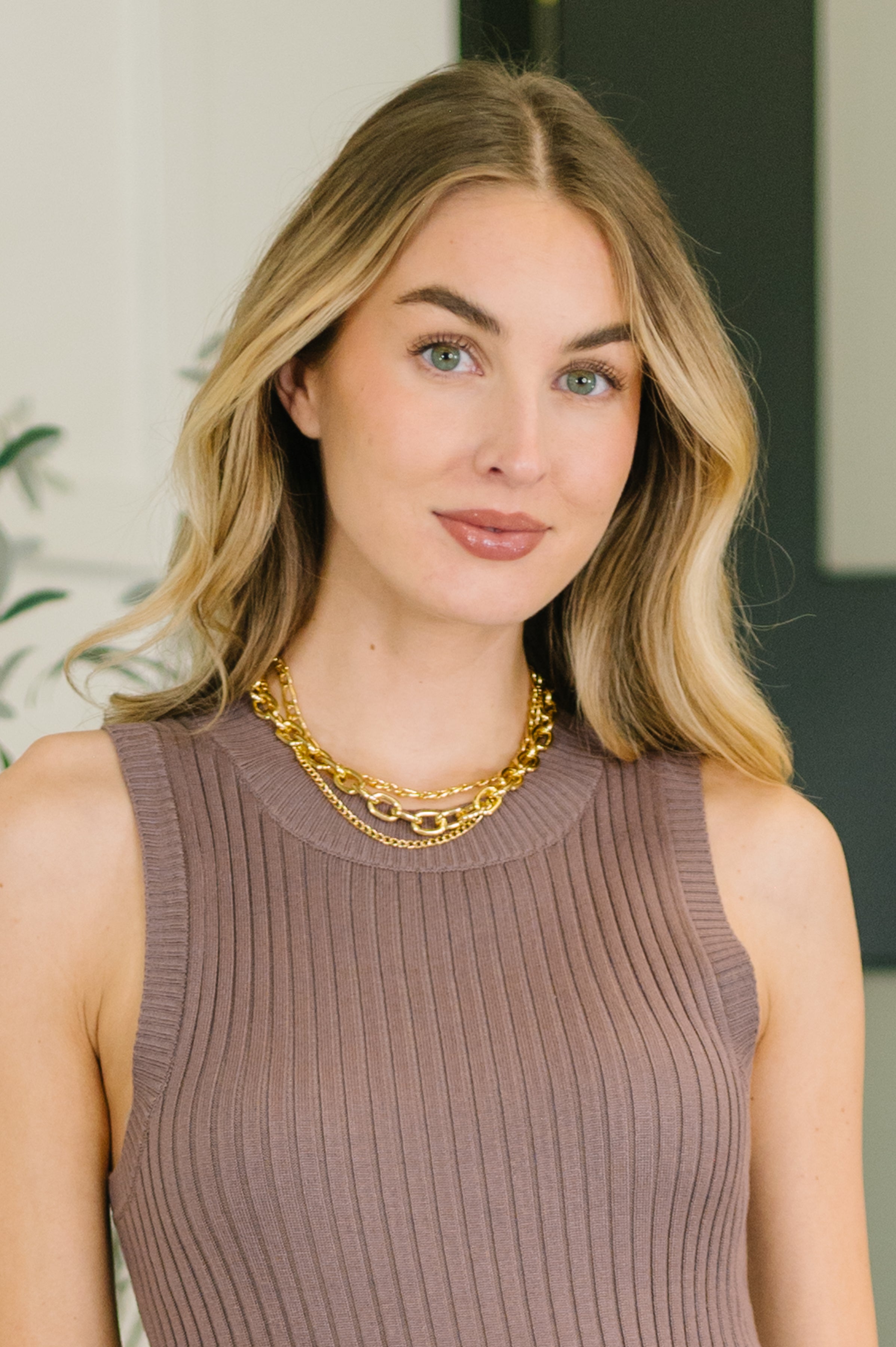 Big, Bold and Beautiful Layered Chunky Necklace in Gold