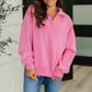 Bonbon Delight Half Zip Pullover in Pink