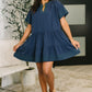 Boot Scootin' Boogie Tiered Dress in Navy