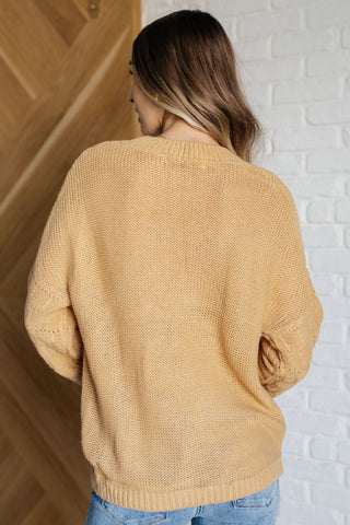 Bubbly Personality Bubble Sleeve Sweater in Wheat - 1985 the VAULT Boutique