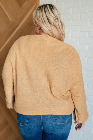 Bubbly Personality Bubble Sleeve Sweater in Wheat - 1985 the VAULT Boutique