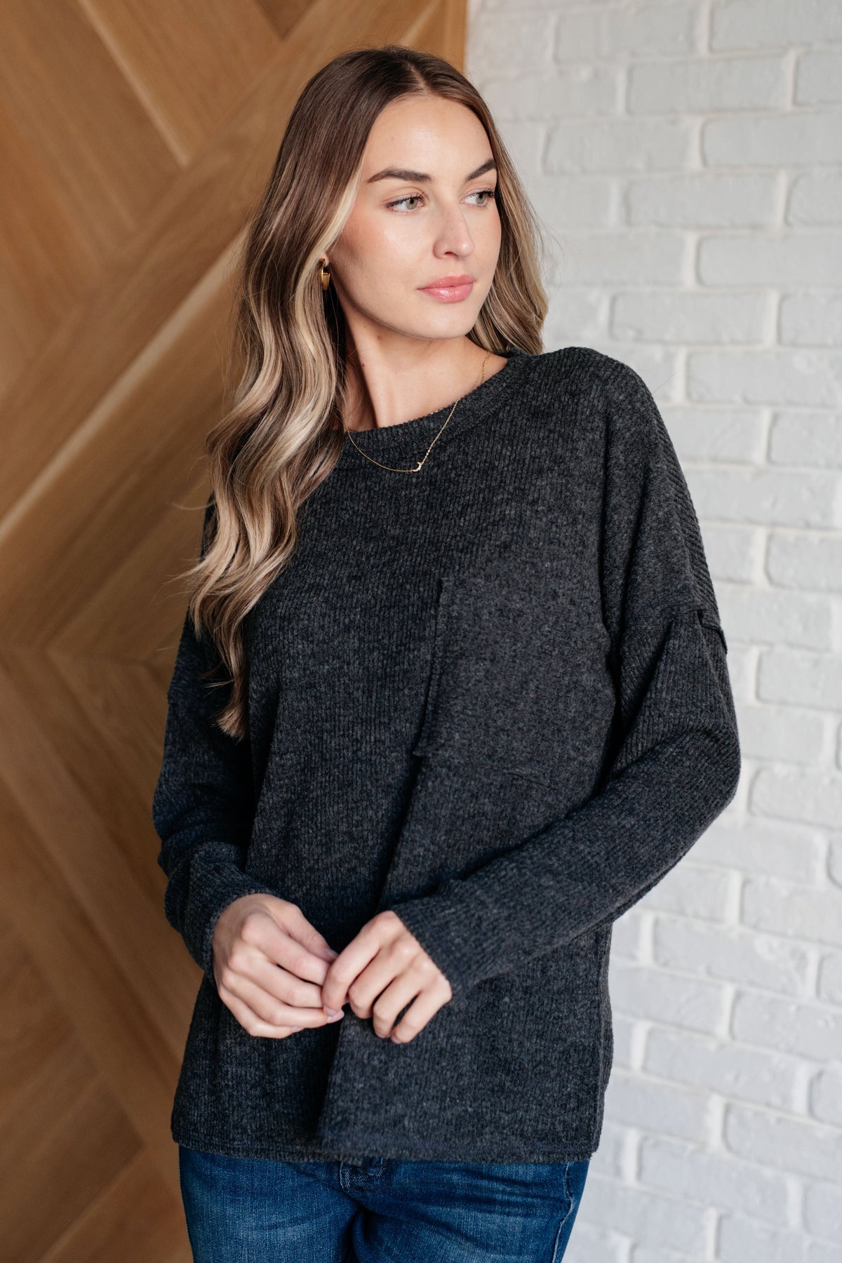 Casual Tuesday Ribbed Knit Sweater in Black - 1985 the VAULT Boutique