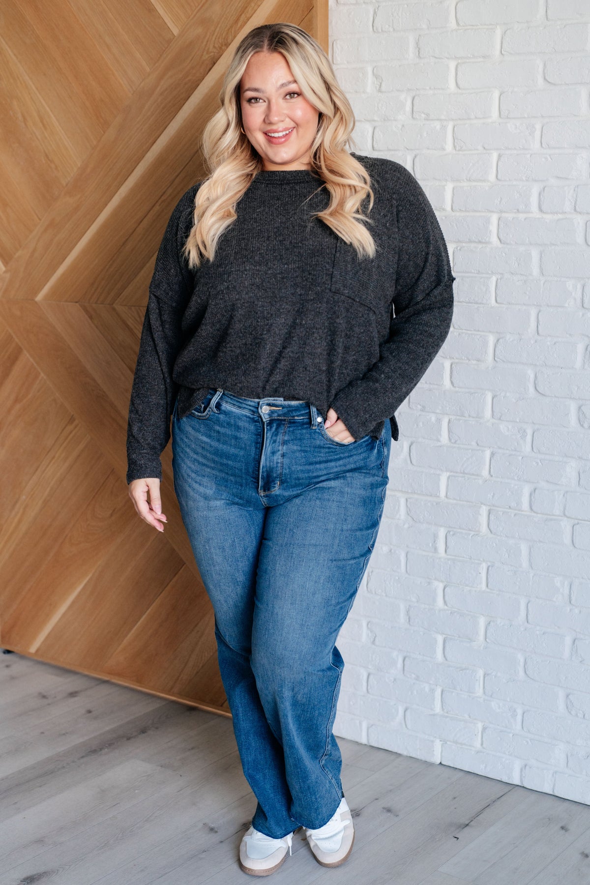 Casual Tuesday Ribbed Knit Sweater in Black - 1985 the VAULT Boutique