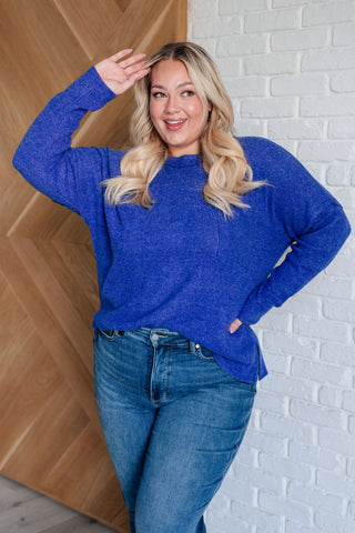 Casual Tuesday Ribbed Knit Sweater in Bright Blue - 1985 the VAULT Boutique