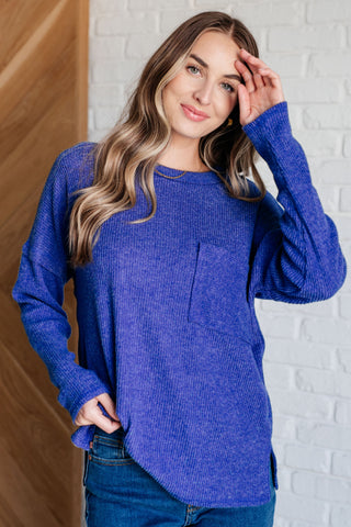 Casual Tuesday Ribbed Knit Sweater in Bright Blue - 1985 the VAULT Boutique