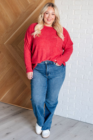 Casual Tuesday Ribbed Knit Sweater in Dark Red - 1985 the VAULT Boutique