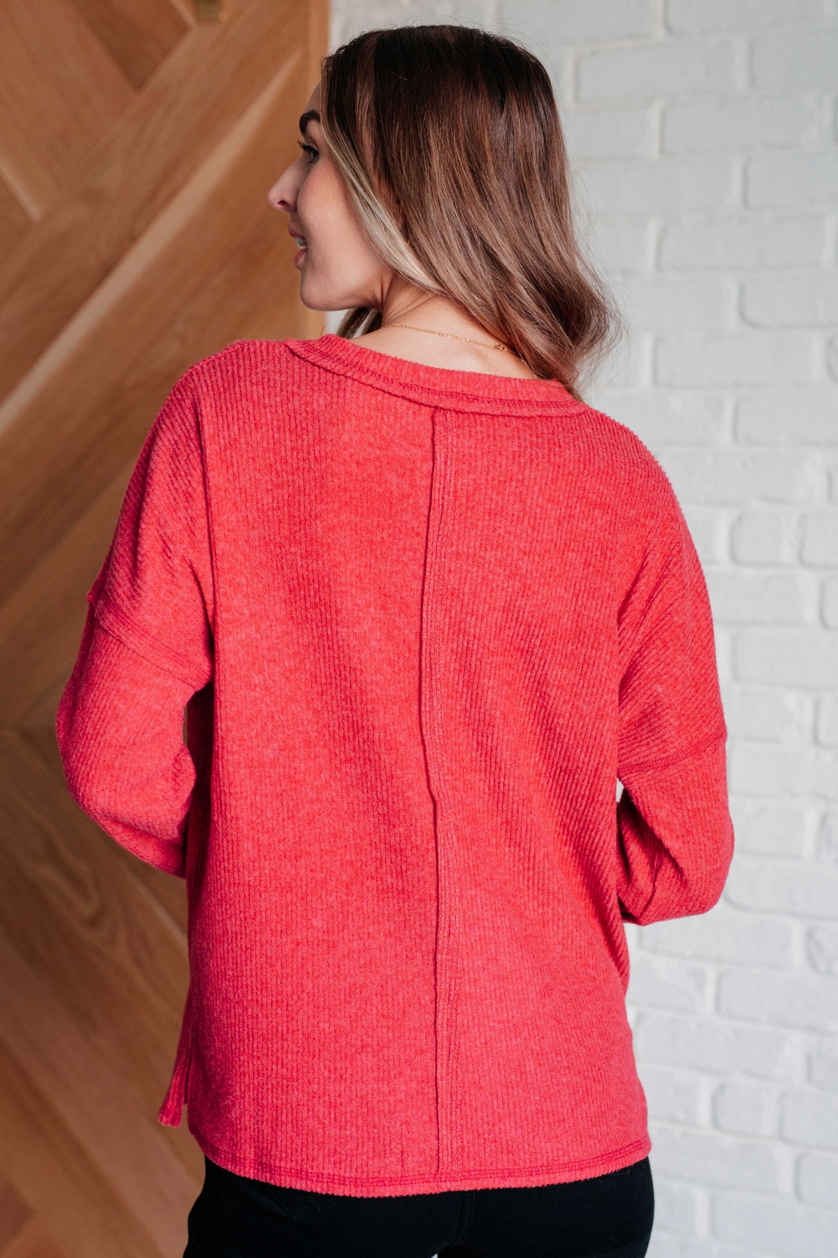 Casual Tuesday Ribbed Knit Sweater in Dark Red - 1985 the VAULT Boutique