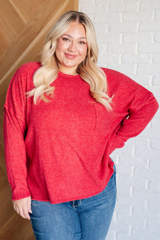 Casual Tuesday Ribbed Knit Sweater in Dark Red - 1985 the VAULT Boutique