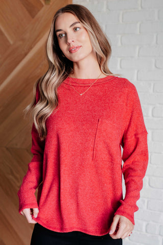 Casual Tuesday Ribbed Knit Sweater in Dark Red - 1985 the VAULT Boutique