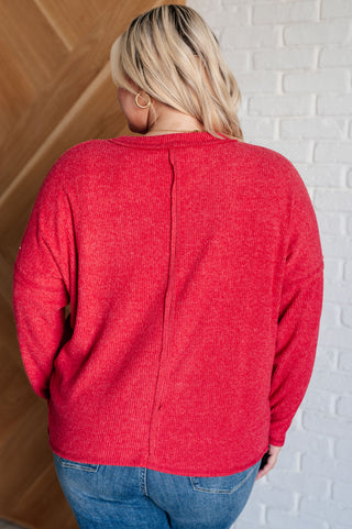 Casual Tuesday Ribbed Knit Sweater in Dark Red - 1985 the VAULT Boutique