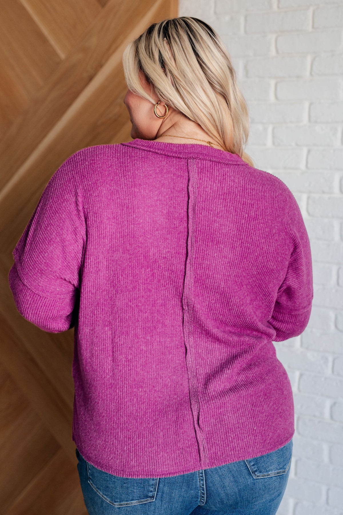 Casual Tuesday Ribbed Knit Sweater in Light Plum - 1985 the VAULT Boutique