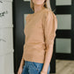 Casually Classy Puff Sleeve Blouse in Brush