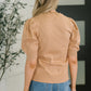 Casually Classy Puff Sleeve Blouse in Brush