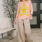 Catch a Star Mixed Print Star Patch Top