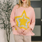 Catch a Star Mixed Print Star Patch Top