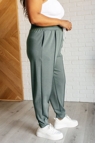 Center Seam Scuba Joggers in Ash Jade - 1985 the VAULT Boutique