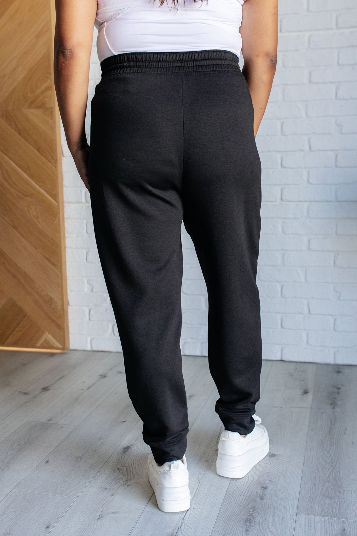 Center Seam Scuba Joggers in Black - 1985 the VAULT Boutique