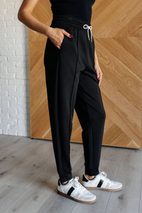 Center Seam Scuba Joggers in Black - 1985 the VAULT Boutique