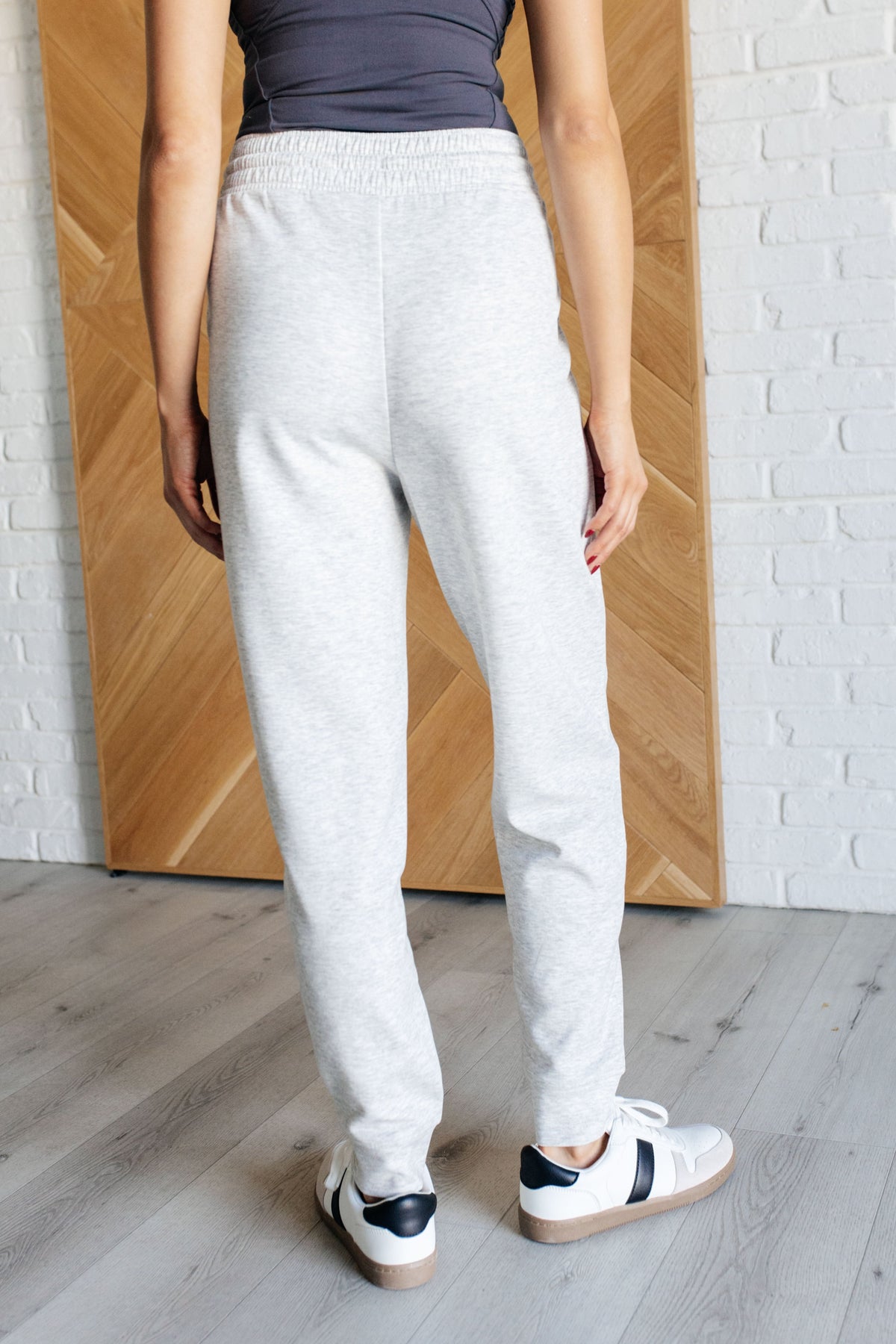 Center Seam Scuba Joggers in Heather Grey - 1985 the VAULT Boutique