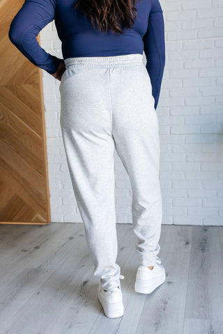 Center Seam Scuba Joggers in Heather Grey - 1985 the VAULT Boutique