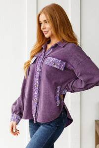 Chaos of Sequins Shacket in Purple - 1985 the VAULT Boutique