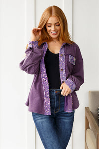 Chaos of Sequins Shacket in Purple - 1985 the VAULT Boutique