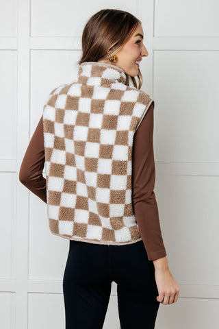 Check it Out Checkered Fleece Vest - 1985 the VAULT Boutique