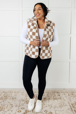 Check it Out Checkered Fleece Vest - 1985 the VAULT Boutique