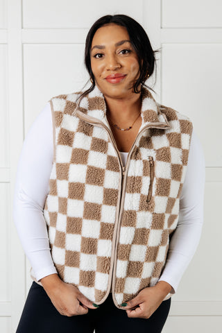 Check it Out Checkered Fleece Vest - 1985 the VAULT Boutique