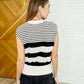 Chic and Sweet Striped Knit Top