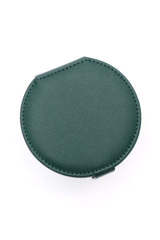 Circular Travel Jewelry Case in Green - 1985 the VAULT Boutique