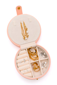 Circular Travel Jewelry Case in Pink - 1985 the VAULT Boutique