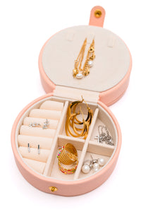 Circular Travel Jewelry Case in Pink - 1985 the VAULT Boutique