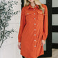 Clever in Corduroy Shirt Dress