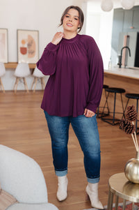 Closing Time Mock Neck Blouse - 1985 the VAULT Boutique