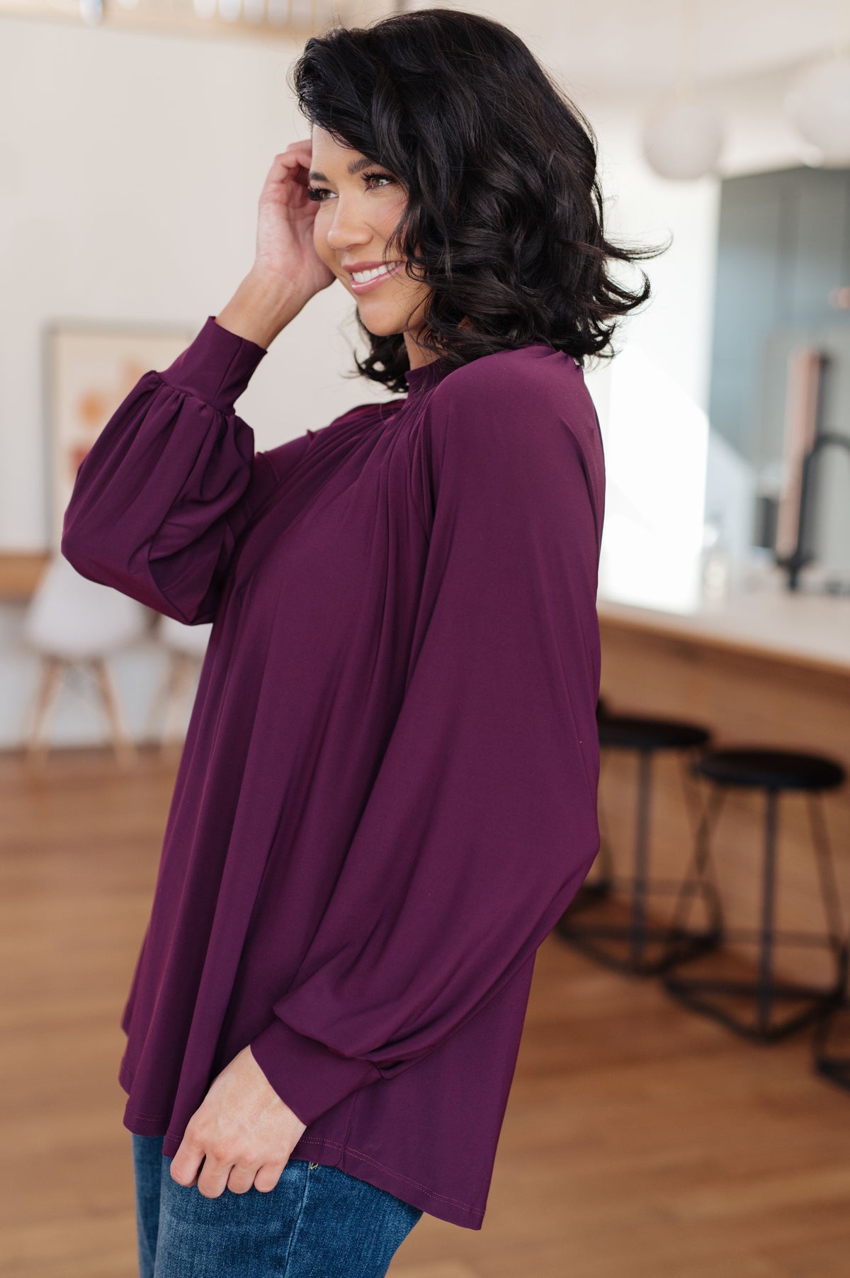 Closing Time Mock Neck Blouse - 1985 the VAULT Boutique