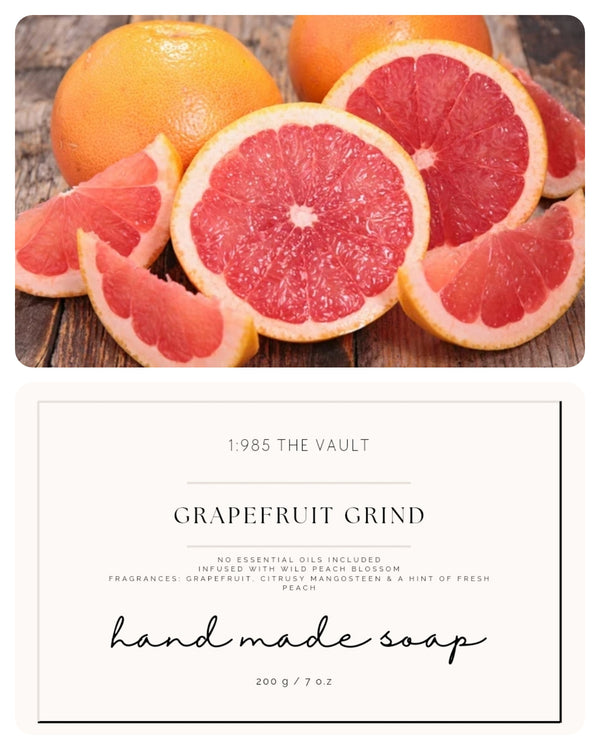 Grapefruit Grind Hand Made Soap w/Lufa & Wooden Dish - 1985 the VAULT Boutique