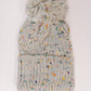 Cover Your Ears Pom Pom Beanie in Grey
