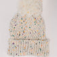 Cover Your Ears Pom Pom Beanie in Ivory
