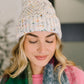 Cover Your Ears Pom Pom Beanie in Ivory