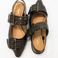 Crazy Train Buckle Pointy Toe Flats