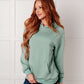 Crosswalk Textured Hoodie in Green - 1985 the VAULT Boutique