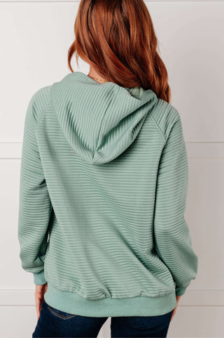 Crosswalk Textured Hoodie in Green - 1985 the VAULT Boutique